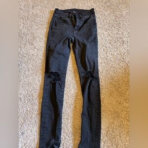 American eagle black ripped jeans